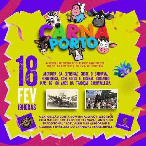 Cultura de Porto Ferreira traz “Exposição CarnaPorto 2025” com a História do Carnaval Ferreirense