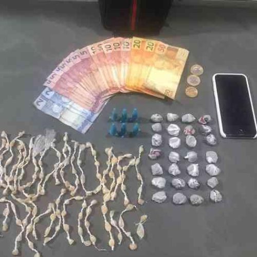 Polícia Militar de Santa Rita faz prisão flagrante por de tráfico de drogas.