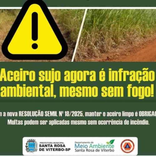 Atenção produtores rurais: aceiro sujo agora é infração ambiental, mesmo sem fogo!