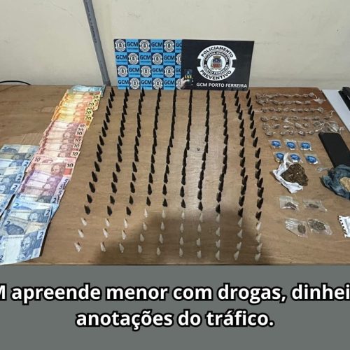 Adolescente é apreendido com grande quantidade de drogas no Cristo Redentor, em Porto Ferreira