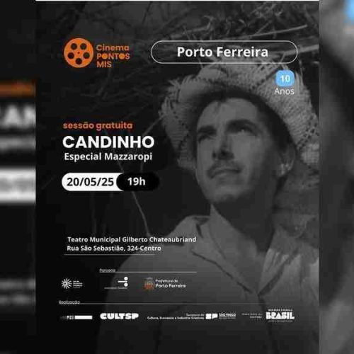 Pontos MIS de Porto Ferreira tem nesta terça-feira, do “Festival Mazzaropi”, o filme “Candinho”