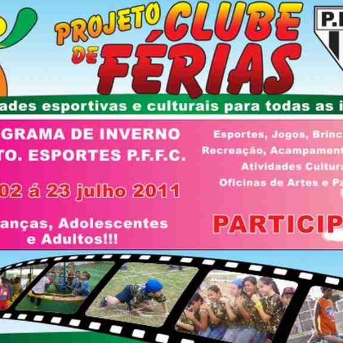 PFFC divulga “Projeto Clube de Férias”
