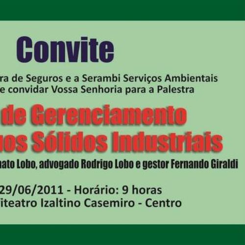 Palestra sobre Plano de Gerenciamento de Resíduos Sólidos Industriais