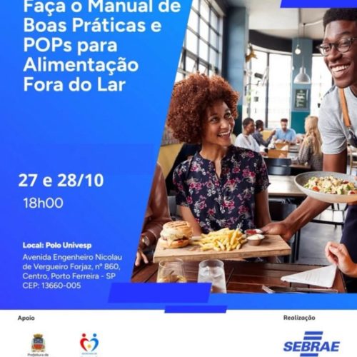 Sebrae oferece capacitação gratuita sobre segurança dos alimentos em Porto Ferreira