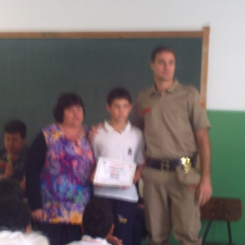 Festa de formatura do projeto Bombeiro na Escola “Mário Borelli Thomaz”