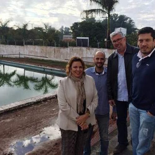 Começam obras de reforma e modernização da piscina ao lado do Ginásio de Esportes