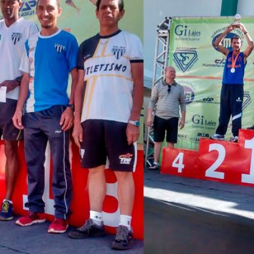 Equipe de atletismo do P.F.F.C. no pódio em Pitangueiras