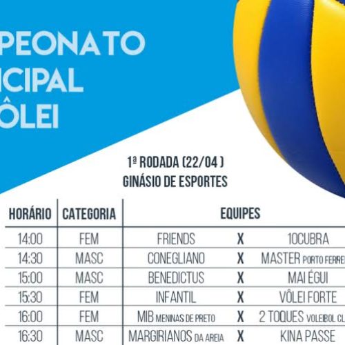 Em novo formato, Campeonato de Voleibol tem início no sábado com seis jogos