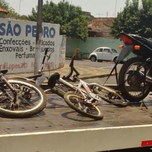 PM registra ocorrência de receptação de moto roubada em casa localizada em olaria