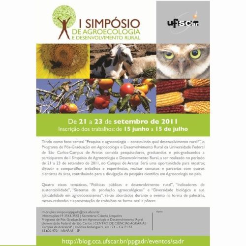 1º Simpósio de Agroecologia da UFSCar – Campus de Araras