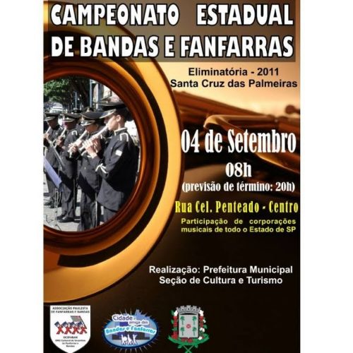 II Concurso de Bandas e Fanfarras de S. C. das Palmeiras será no próximo domingo