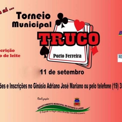 1º Torneio Municipal de Truco acontece no domingo (11)