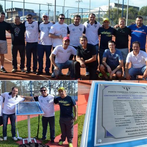 Diretoria do P.F.F.C. inaugura mais duas quadras de tênis para seus associados