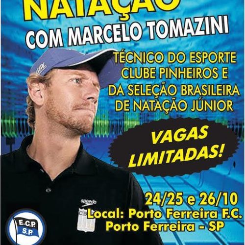 Técnico do E.C Pinheiros e Seleção Brasileira Jr. estará ministrando Clínica de Natação no P.F.F.C
