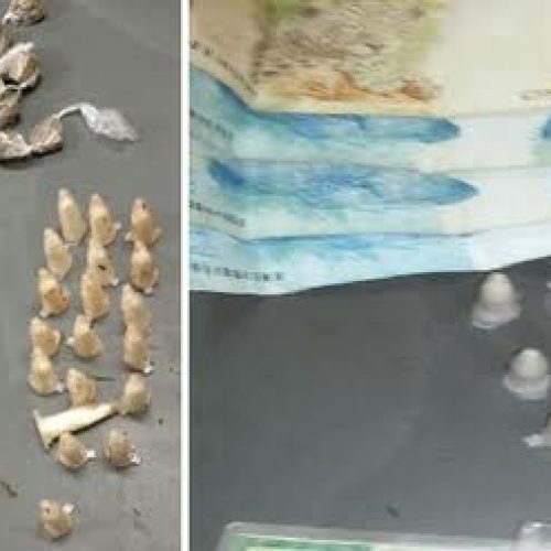 Dois homens foram presos pela PM em flagrante por tráfico de drogas no bairro Cristo Redentor