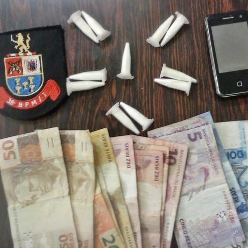 Homem de 31 anos é preso na praça do Cristo Redentor em flagrante por tráfico de drogas