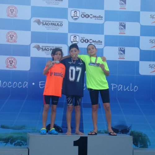 Atletas da natação do Porto Ferreira F.C. competiram no Troféu Kim Mollo, em Mococa