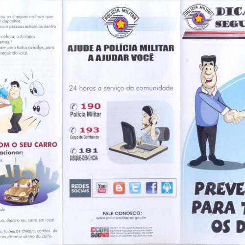 Policia Militar de Porto Ferreira dá dicas de segurança