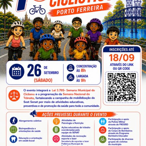 PROERD participa do 10º Passeio Ciclístico de Porto Ferreira