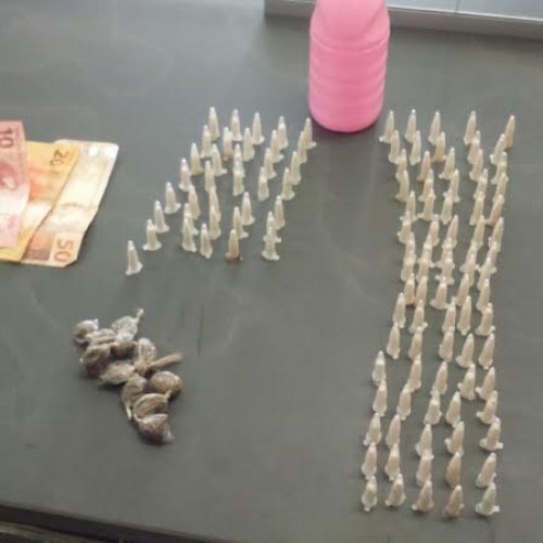 Menor é apreendido por ato infracional de tráfico de drogas