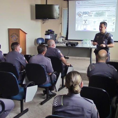 Tenente Coronel Otávio Seminate, Comandante do 38º BPM/I, visita a sede da 3ª Cia em Porto Ferreira