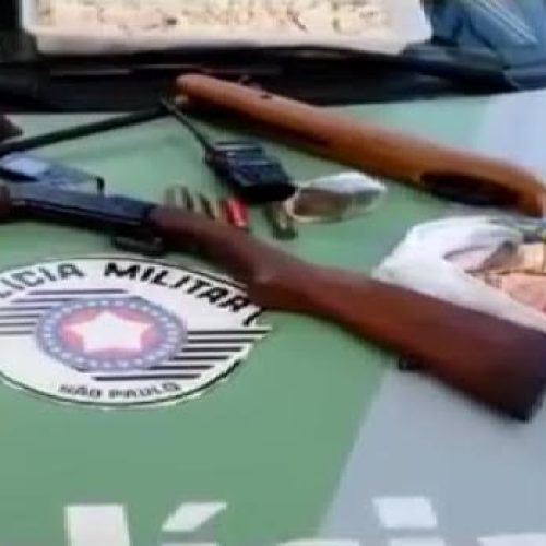 Polícia Ambiental realiza flagrante de porte de armas e drogas em rancho às margens do Rio Mogi