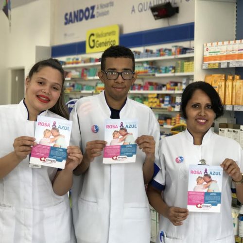Rede Drogal promove ações para conscientizar sobre o câncer de mama e de próstata