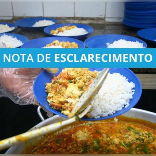 Nota de esclarecimento sobre a merenda no muncípio