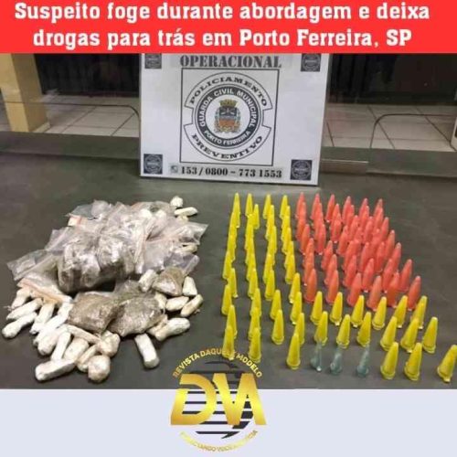 Suspeito foge durante abordagem da GCM de Porto Ferreira, mas deixa drogas para trás
