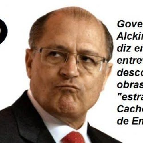 Governador Alckimim diz em entrevista desconhecer obras na estrada de “CACHOEIRA DE EMAS”