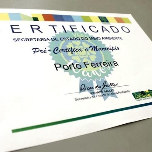 Porto Ferreira recebe segunda pré-certificação no ranking do programa Município VerdeAzul