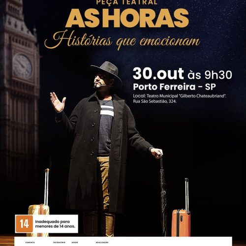 Espetáculo “As Horas” promete emocionar público na IX Mostra de Teatro José Augusto Tenan