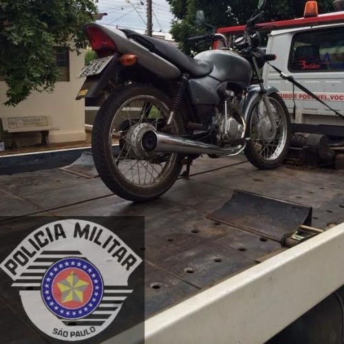 PM localiza moto furtada em Santa Cruz das Palmeiras no bairro Cristo Redentor, em Porto Ferreira