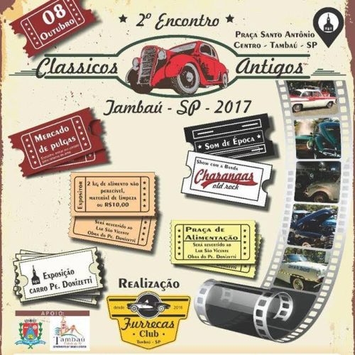 Encontro de Carros Clássicos Antigos acontece neste domingo (08) em Tambaú