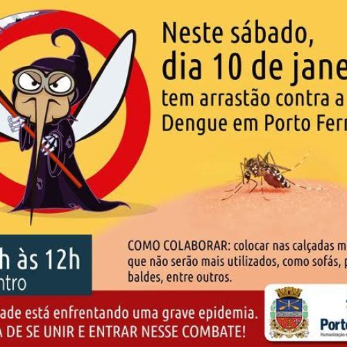 Dengue: com epidemia confirmada, Porto Ferreira fará arrastões de limpeza a partir de sábado