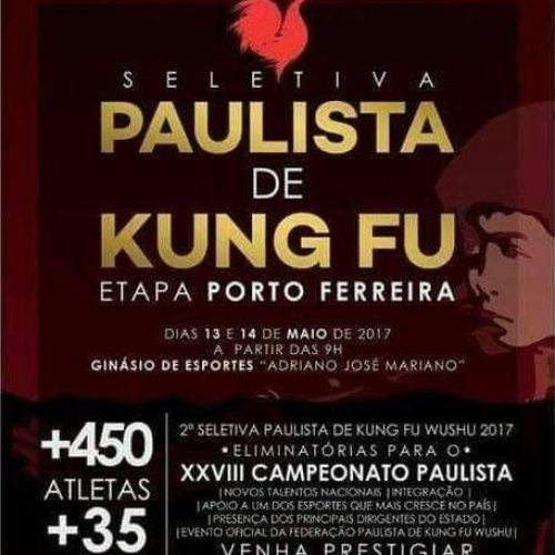 Seletiva Paulista de Kung Fu acontece em Porto Ferreira nos dias 13 e 14 de maio