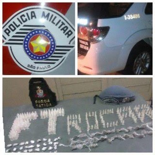 Denúncia leva PM a localizar entorpecentes escondidos na praça do bairro Cristo Redentor