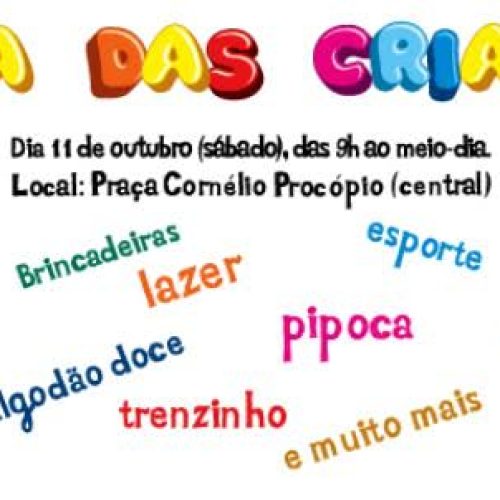 Festa das Crianças será na manhã de sábado na praça central