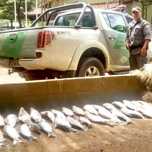Polícia Militar Ambiental de Pirassununga apreende redes, barco, motor, peixes e petrechos de pesca