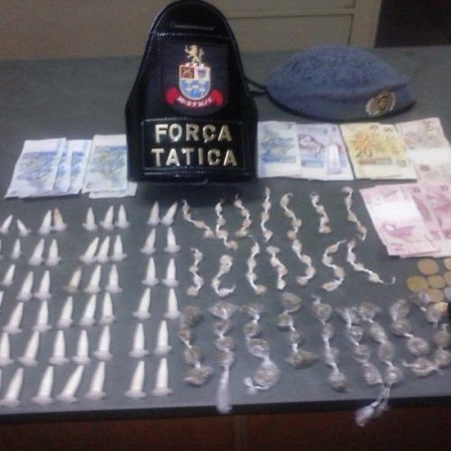 Homem é preso no bairro Cristo Redentor em flagrante por tráfico de drogas e corrupção de menor