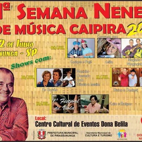 21ª Semana Nenete de Música Caipira começa nesta quinta em Pirassununga; confira a programação