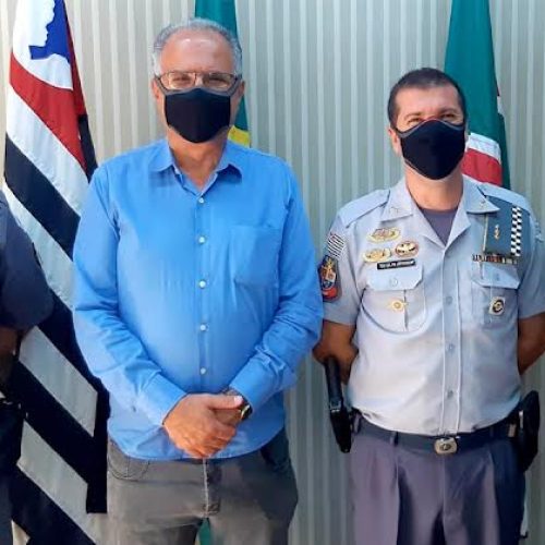 Santa Rita: novo comandante do 38° Batalhão da Polícia Militar de SP visita prefeito Marcelo Simão