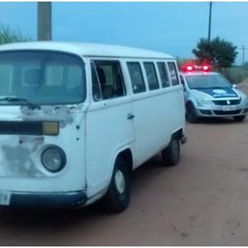 Kombi furtada é localizada pela GCM na zona rural do município