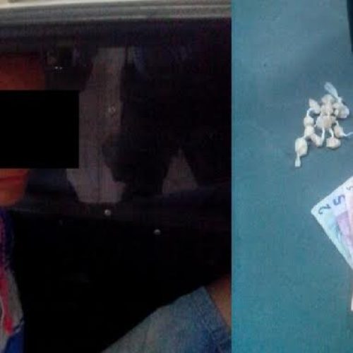 Jovem é preso por policiais da Força Tática em flagrante de tráfico de drogas
