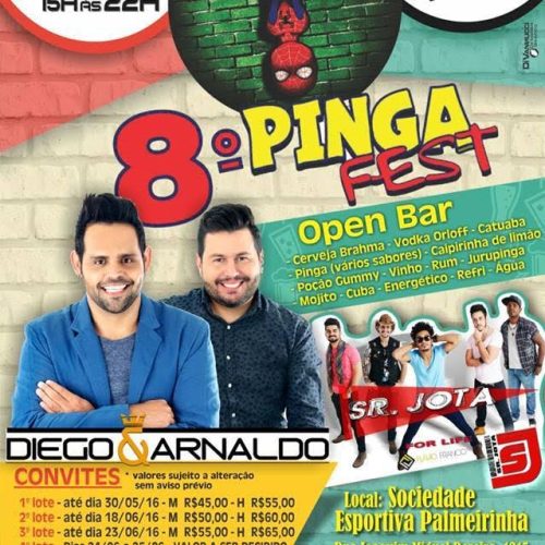 Os Rochas apresentam o 8º Pinga Fest – Open Bar – Dia 25 de Junho