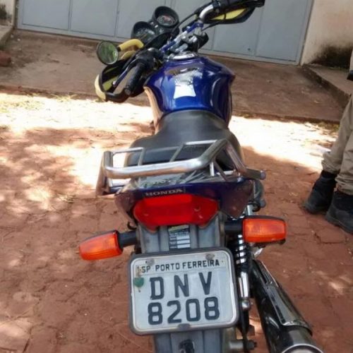 Motocicleta roubada em Porto Ferreira é recuperada pela PRF em Bom Jesus, Estado do Piauí