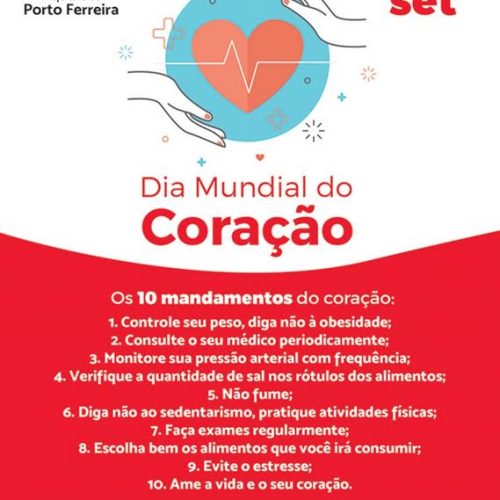 Dia Mundial do Coração terá atividades e serviços de saúde na praça central