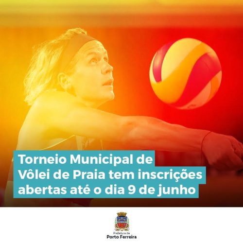 Torneio Municipal de Vôlei de Praia tem inscrições abertas até o dia 9 de junho