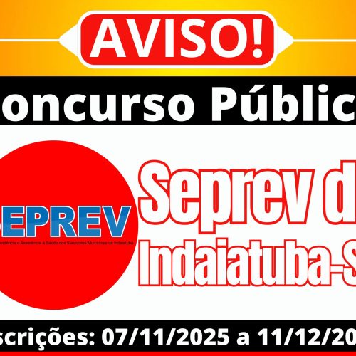 Concurso da Seprev de Indaiatuba oferece vagas para níveis médio e superior