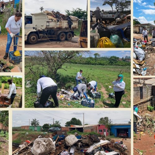 Mutirão de limpeza no Jardim Esperança combate dengue e escorpiões em força-tarefa